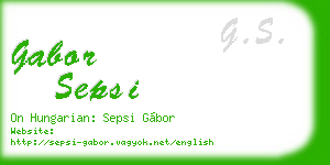 gabor sepsi business card
